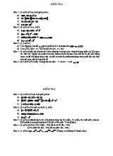 Bài kiểm tra một tiết môn Số học Lớp 6